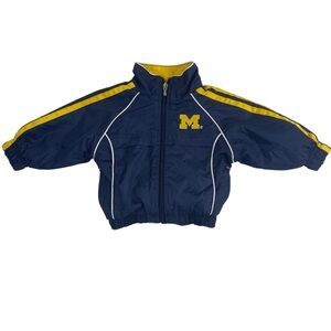 Heisman Reebok Michigan Wolverines Baby Windbreaker Jacket Size 12 Months